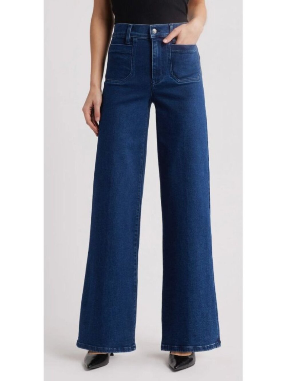 NWOT Frame Le Slim Palazzo Patch Pocket High Waist Wide Leg Jeans-sz 30